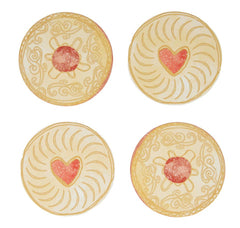 Set of 4 jam biscuit coasters Dot Creates